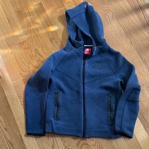 Nike Tech Boys Navy Zip-Up Hoodie